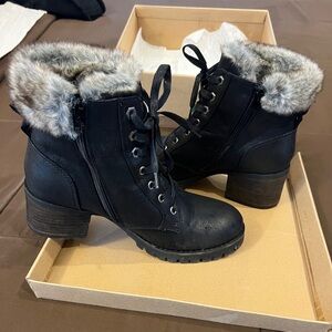 Steve Madden Comfort faux fur trim bootie